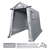 Portable Shed Outdoor Storage Shelter, 6 x 8 x 7 ft Heavy Duty All-Season Instant Storage Tent Tarp Sheds with Roll-up Zipper Door and Ventilated Windows For Motorcycle, Bike, Garden Tools